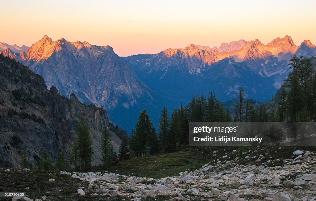 Sunset in the North Cascades