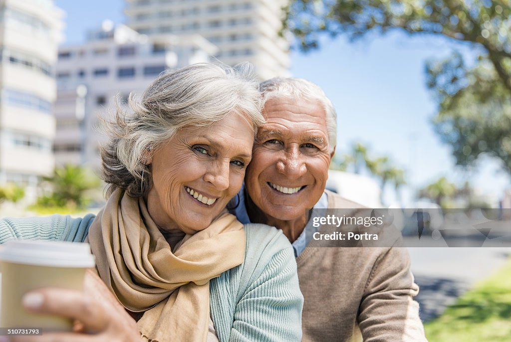 Senior couple at park