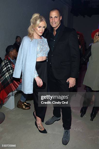 Internet personality Gigi Gorgeous and photograpger Nigel Barker attend the Georgine Fall 2016 fashion show during New York Fashion Week: The Shows...