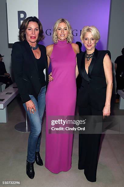 Personalities Countess LuAnn de Lesseps, Kristen Taekman and Dorinda Medley attends the Georgine Fall 2016 fashion show during New York Fashion Week:...