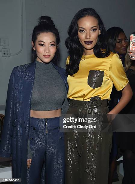 Arden Cho, Selita Ebanks attend the Georgine Fall 2016 fashion show during New York Fashion Week: The Shows at The Gallery, Skylight at Clarkson Sq...