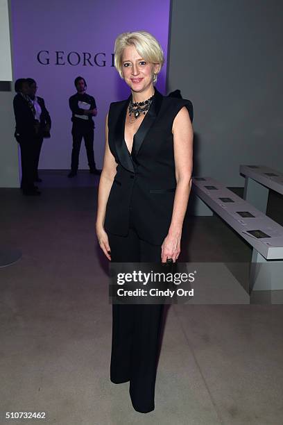 Reality star Dorinda Medley attends the Georgine Fall 2016 fashion show during New York Fashion Week: The Shows at The Gallery, Skylight at Clarkson...