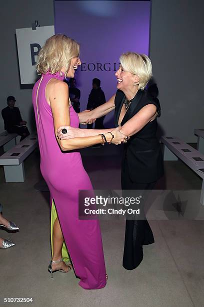 Reality stars Kristen Taekman and Dorinda Medley attends the Georgine Fall 2016 fashion show during New York Fashion Week: The Shows at The Gallery,...