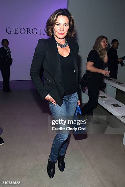 Reality star Countress Luann de Lesseps attends the Georgine Fall 2016 fashion show during New York Fashion Week: The Shows at The Gallery, Skylight...