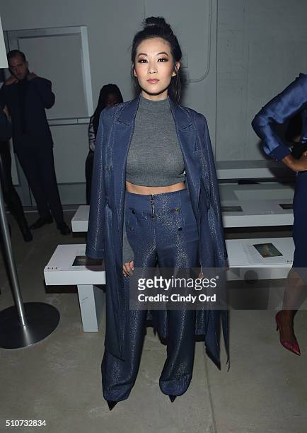 Actress Arden Cho attends the Georgine Fall 2016 fashion show during New York Fashion Week: The Shows at The Gallery, Skylight at Clarkson Sq on...