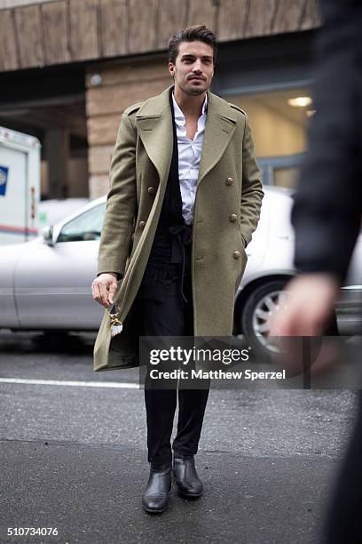 Mariano Di Vaio is seen at the Vera Wang Collection show during New York Fashion Week: Women's Fall/Winter 2016 on February 16, 2016 in New York City.