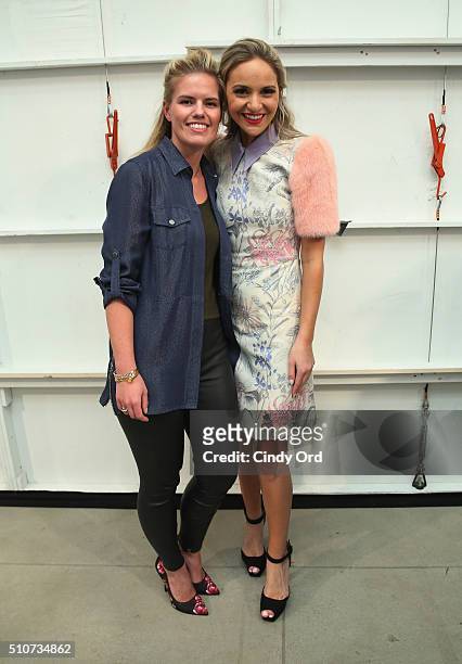 Fashion Designer Georgine Ratelband and Jackie Miranne attend the Georgine Fall 2016 fashion show during New York Fashion Week: The Shows at The...