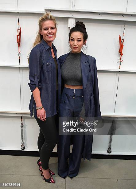 Fashion Designer Georgine Ratelband and Arden Cho attend the Georgine Fall 2016 fashion show during New York Fashion Week: The Shows at The Gallery,...