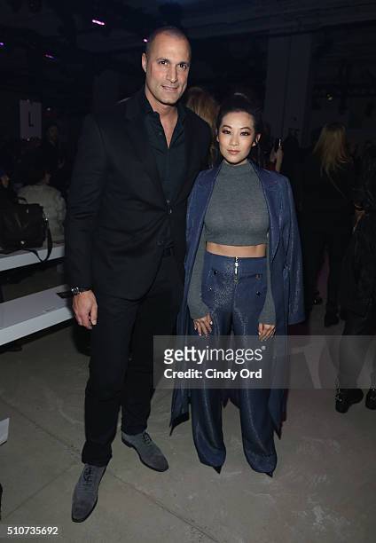 Nigel Barker and Arden Cho attend the Georgine Fall 2016 fashion show during New York Fashion Week: The Shows at The Gallery, Skylight at Clarkson Sq...