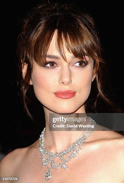 Keira Knightley arrives at the After Party for the European Premiere of "King Arthur" at the Guildhall on July 15, 2004 in London.