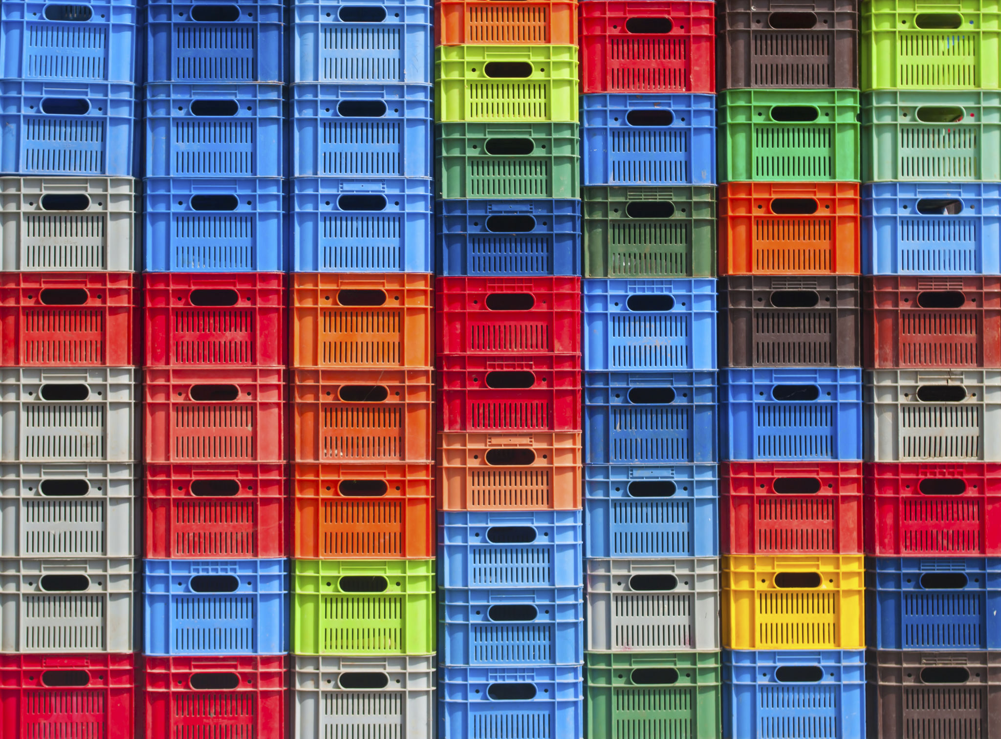 plastic crates