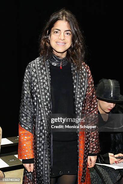 Author Leandra Medine attends the Narciso Rodriguez Fall 2016 fashion show during New York Fashion Week at SIR Stage 37 on February 16, 2016 in New...