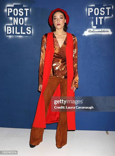 Mia Moretti attends Alice + Olivia By Stacey Bendet - Fall 2016 New York Fashion Week: The Shows at The Gallery, Skylight at Clarkson Sq on February...