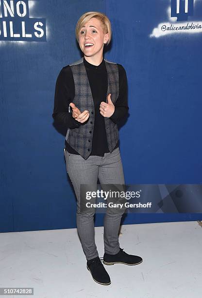 Internet personality Hannah Hart attends the Alice + Olivia by Stacey Bendet presentation during New York Fashion Week Fall 2016 at The Gallery,...