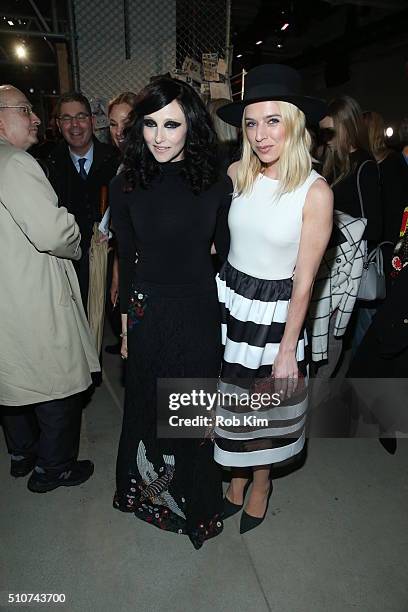 Designer Stacey Bendet and singer ZZ Ward attend the alice + olivia by Stacey Bendet Fall 2016 presentation at The Gallery, Skylight at Clarkson Sq...