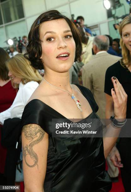Actress Franka Potente arrives at the premiere of Universal's "The Bourne Supremacy" at the Arclight Cinemas on July 15, 2004 in Los Angeles,...