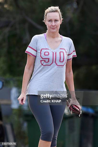 Host Melissa Doyle is seen on February 17, 2016 in Sydney, Australia.