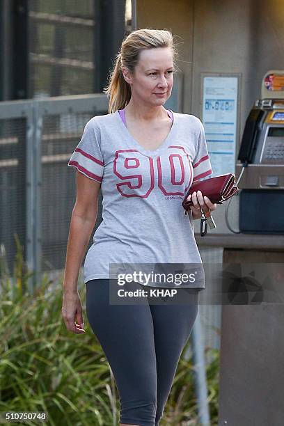 Host Melissa Doyle is seen on February 17, 2016 in Sydney, Australia.