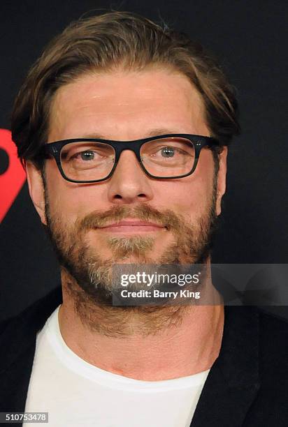 Actor/former WWE wrestler Adam "Edge" Copeland attends the Premiere of Open Road's 'Triple 9' at Regal Cinemas L.A. Live on February 16, 2016 in Los...