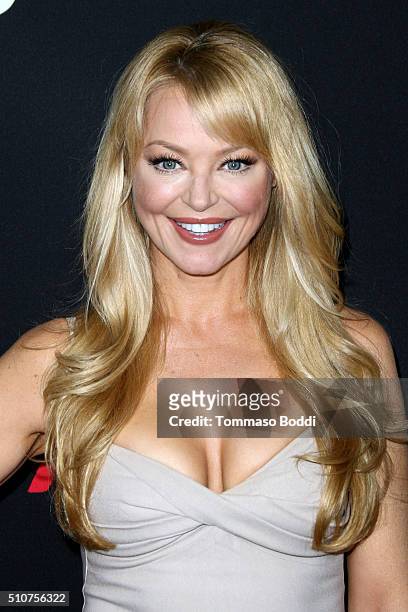 Actress Charlotte Ross attends the premiere of Open Road's "Triple 9" held at Regal Cinemas L.A. Live on February 16, 2016 in Los Angeles, California.
