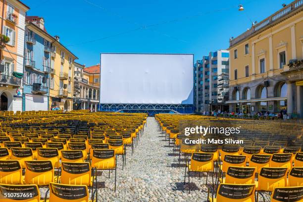 Festival del film on square piazza Grande in Locarno, Switzerland.