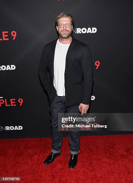 Actor Adam Copeland attends the premiere of Open Road's new film "Triple 9" at Regal Cinemas L.A. Live on February 16, 2016 in Los Angeles,...