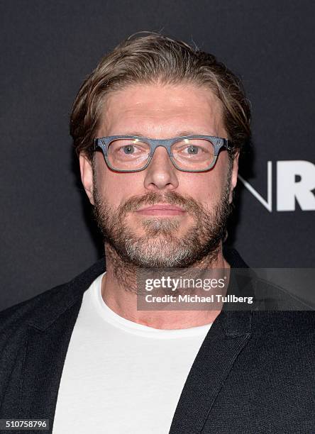 Actor Adam Copeland attends the premiere of Open Road's new film "Triple 9" at Regal Cinemas L.A. Live on February 16, 2016 in Los Angeles,...