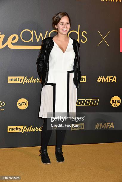 Lucie Fagedet attends The Melty Future Awards 2016 at Le Grand Rex on February 16, 2016 in Paris, France.