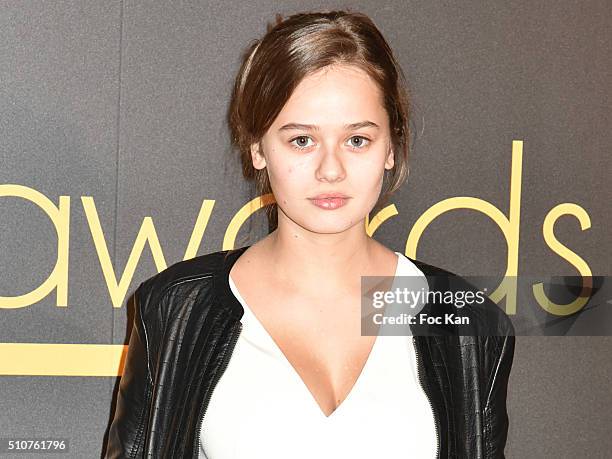 Lucie Fagedet attends The Melty Future Awards 2016 at Le Grand Rex on February 16, 2016 in Paris, France.