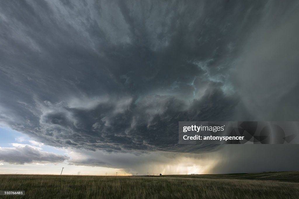 Supercell Trovoadas no Great Plains, Tornado Alley, EUA