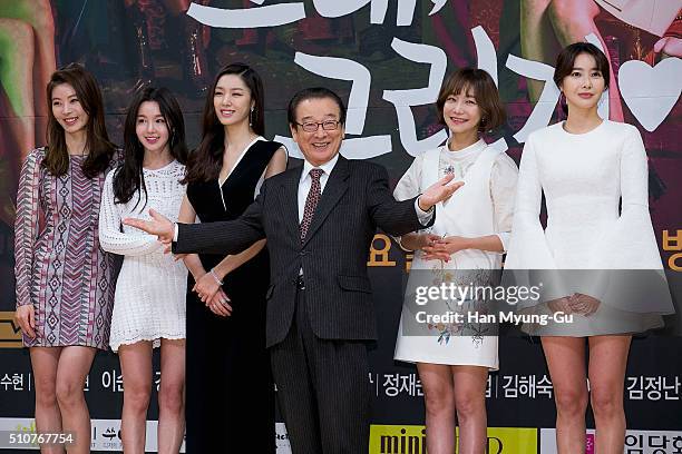 South Korean actors Yoon So-Y, , Nam Gyu-Ri, Seo Ji-Hae Lee Soon-Jae, Shin So-Yul and Wang Ji-Hye attend the press conference for "Yeah, That&s How...