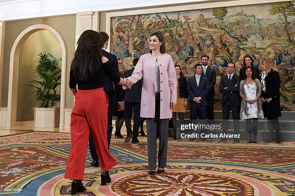 Spanish Royals Attend Audiences at Zarzuela Palace