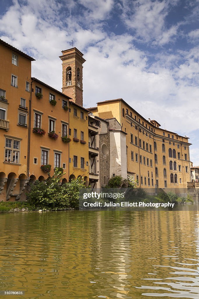 The banks of the river Arno, Florence, Italy