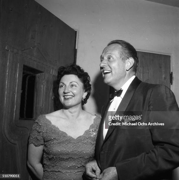 Art Linkletter and his wife Lois Foerster attend a party on March 18,1957 in Los Angeles,CA.