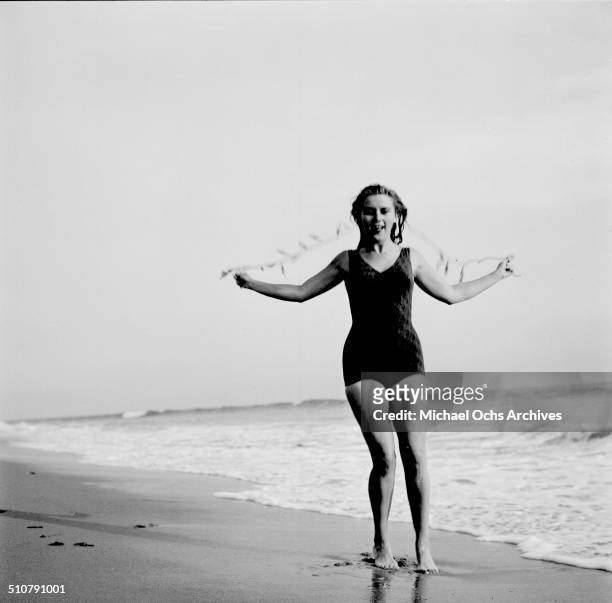 Asa Maynor poses for a portrait on the beach in Los Angeles,CA.