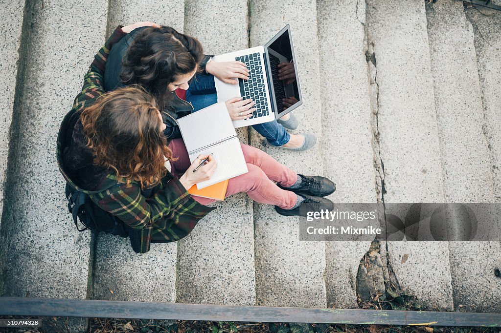 Students studying