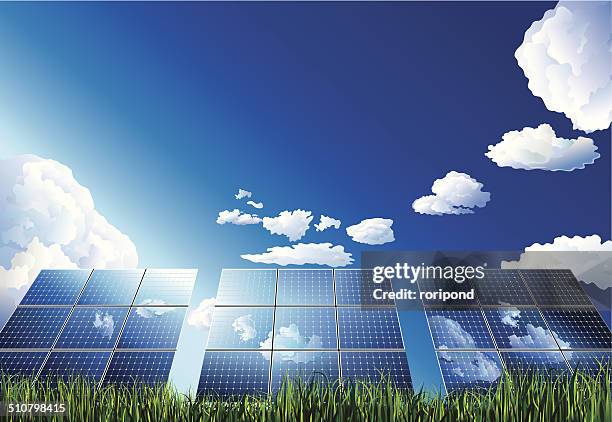 ilustrações de stock, clip art, desenhos animados e ícones de painel solar - painel solar