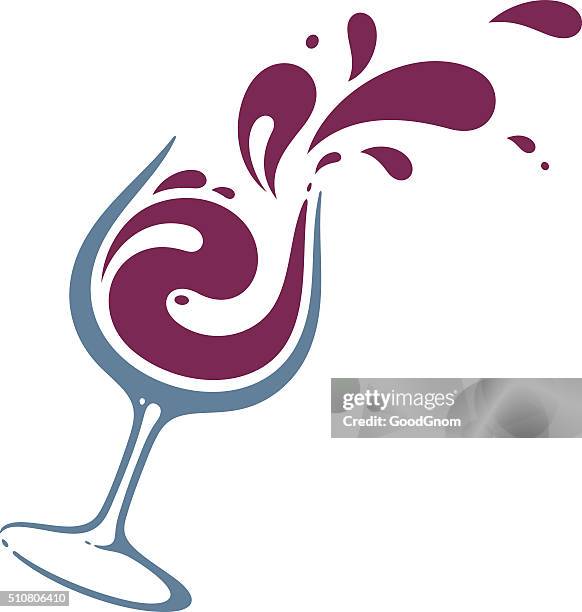 ein glas wein - weinglas stock-grafiken, -clipart, -cartoons und -symbole