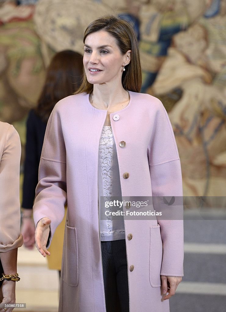 Spanish Royals Attend Audiences at Zarzuela Palace