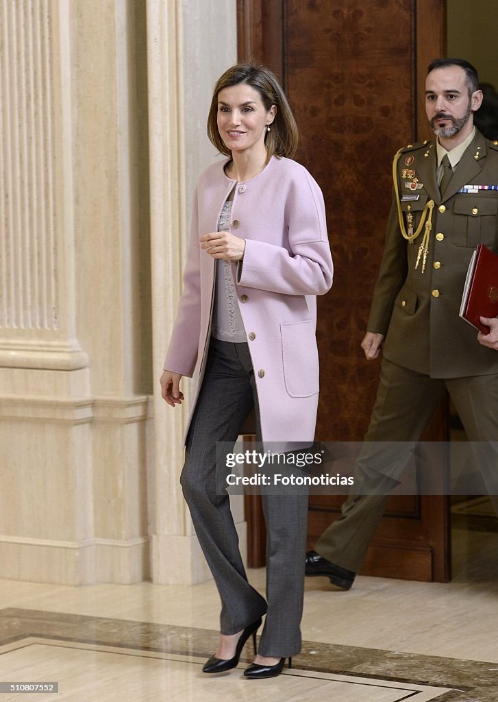 Spanish Royals Attend Audiences at Zarzuela Palace