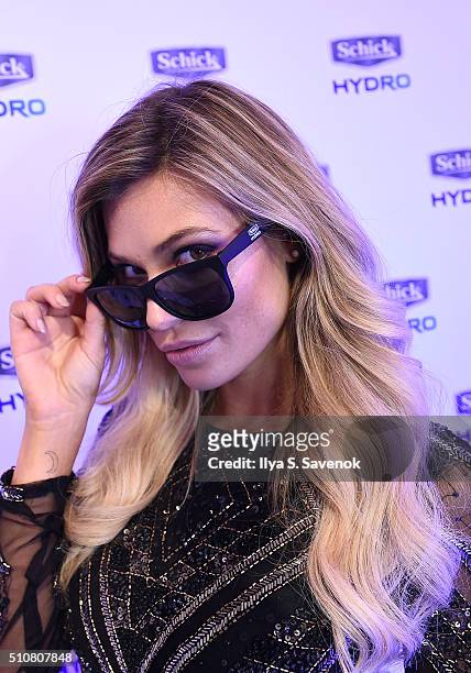 Model Samantha Hoopes teams up with Schick Hydro to celebrate the launch of the 2016 Sports Illustrated Swimsuit Issue at The Altman Building on...