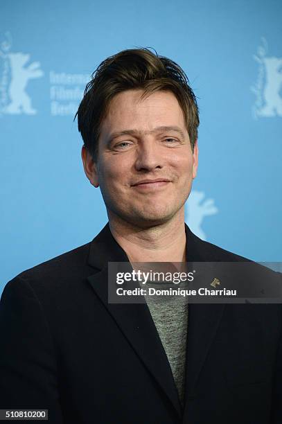 Director Thomas Vinterberg attends the 'The Commune' photo call during the 66th Berlinale International Film Festival Berlin at Grand Hyatt Hotel on...