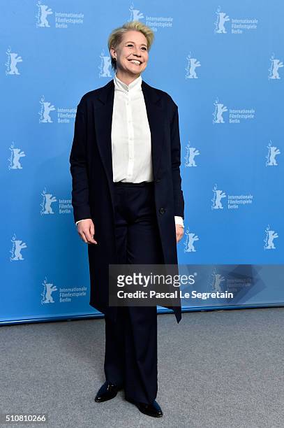 Actress Trine Dyrholm attends the 'The Commune' photo call during the 66th Berlinale International Film Festival Berlin at Grand Hyatt Hotel on...