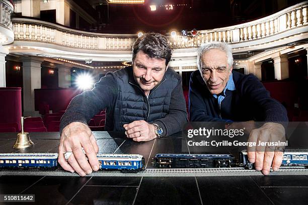 Actors Philippe Lellouche and Gerard Darmon are photographed for Gala on January 28, 2016 in Paris, France.