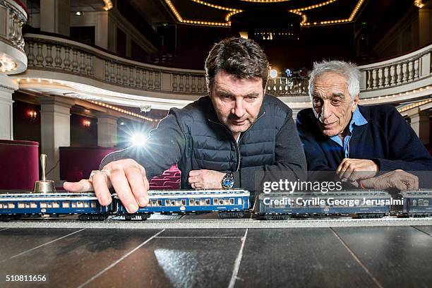 Actors Philippe Lellouche and Gerard Darmon are photographed for Gala on January 28, 2016 in Paris, France.