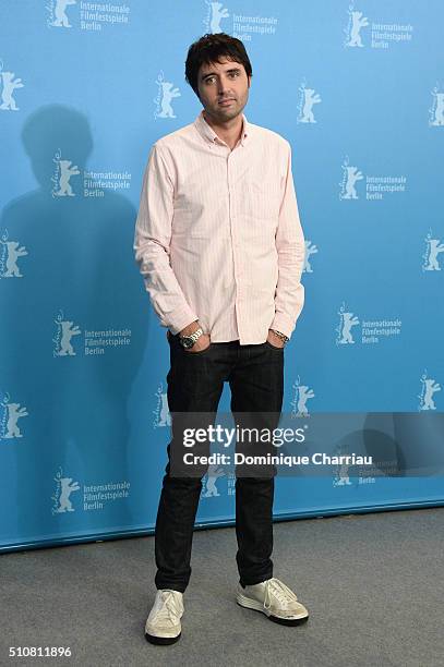 Director Andrew Neel attends the 'Goat' photo call during the 66th Berlinale International Film Festival Berlin at Grand Hyatt Hotel on February 17,...