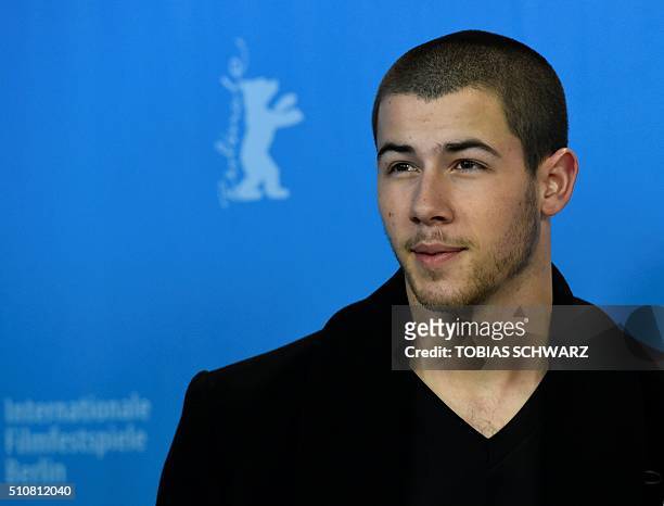 Actor Nick Jonas attends a photo call for the film "Goat" by US director Andrew Neel, screened at the 66th Berlinale Film Festival in Berlin on...