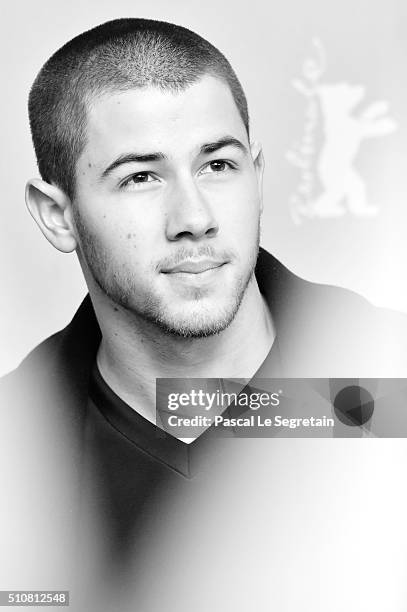 An alternative view on actor Nick Jonas attending the 'Goat' photo call during the 66th Berlinale International Film Festival on February 17, 2016 in...