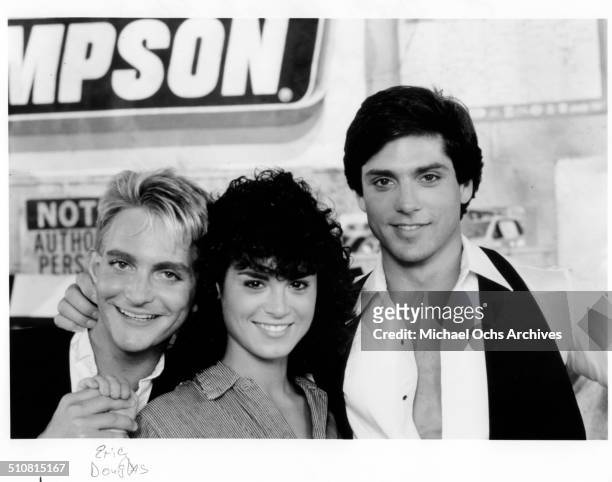 Richard Erdman, Betsy Russell and Gerard Christopher pose together for the movie "Tomboy" circa 1985.