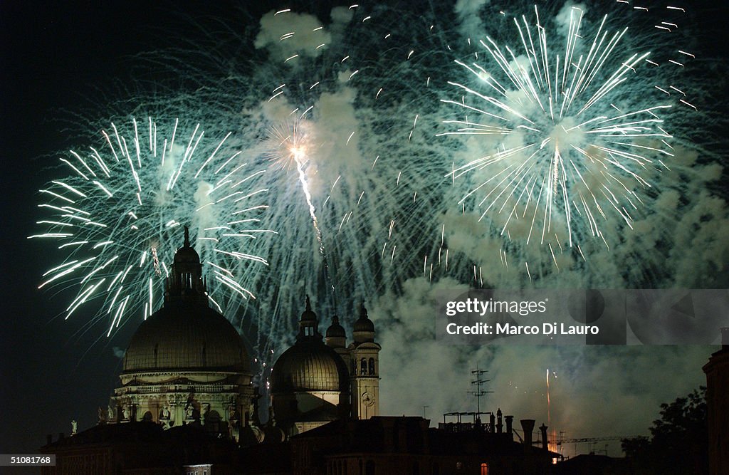 Venetians Celebrate The Annual Festa Del Redentore